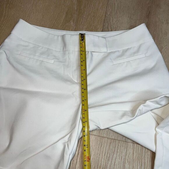 Apt. 9 White Capri Cropped Trouser Pants, Back Slit Pockets, Women’s Petite 6P - Picture 6 of 12